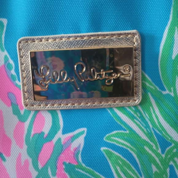 🛑🛑SOLD🛑🛑Lilly Pulitzer Cooler Bag Blue and Pink Pineapple Print - Picture 2 of 12